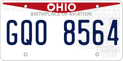 OH license plate GQO8564