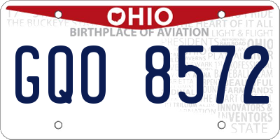 OH license plate GQO8572