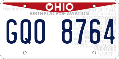 OH license plate GQO8764