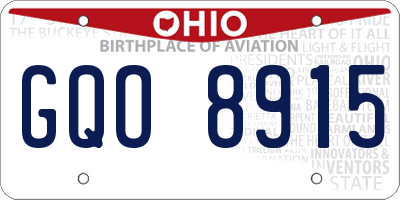 OH license plate GQO8915