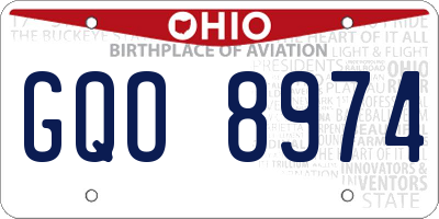 OH license plate GQO8974