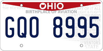 OH license plate GQO8995