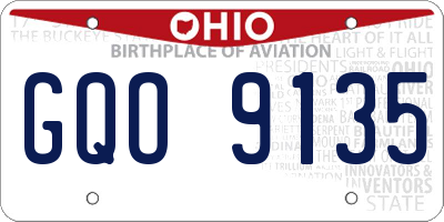 OH license plate GQO9135