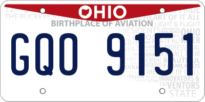 OH license plate GQO9151