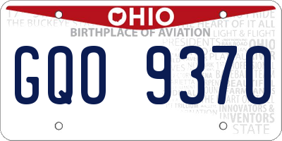 OH license plate GQO9370