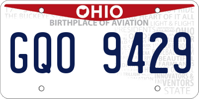 OH license plate GQO9429