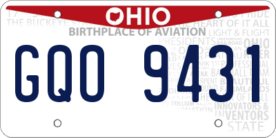 OH license plate GQO9431