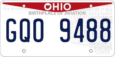 OH license plate GQO9488