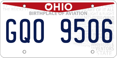 OH license plate GQO9506