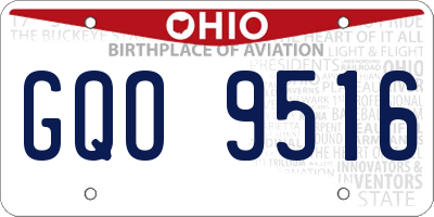 OH license plate GQO9516