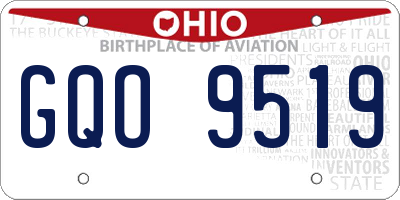 OH license plate GQO9519