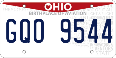 OH license plate GQO9544