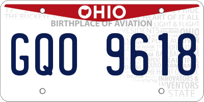 OH license plate GQO9618