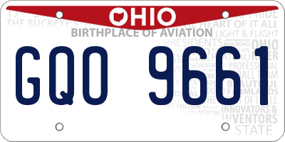 OH license plate GQO9661