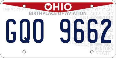 OH license plate GQO9662