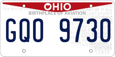 OH license plate GQO9730