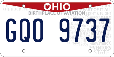 OH license plate GQO9737