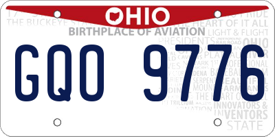 OH license plate GQO9776