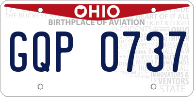OH license plate GQP0737