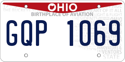 OH license plate GQP1069