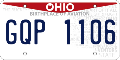OH license plate GQP1106