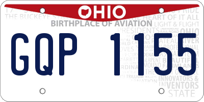 OH license plate GQP1155