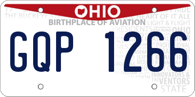 OH license plate GQP1266