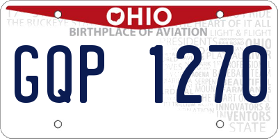 OH license plate GQP1270