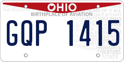 OH license plate GQP1415
