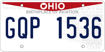OH license plate GQP1536