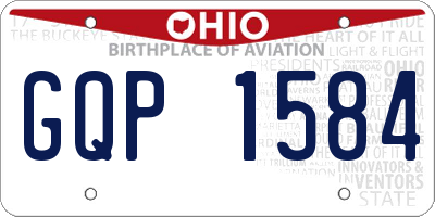 OH license plate GQP1584