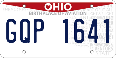 OH license plate GQP1641