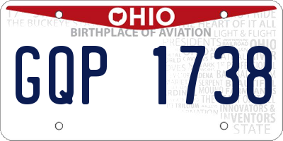 OH license plate GQP1738