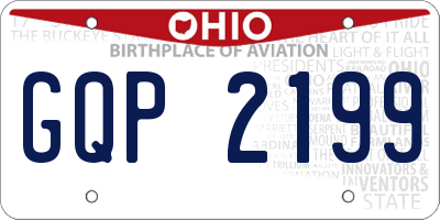 OH license plate GQP2199