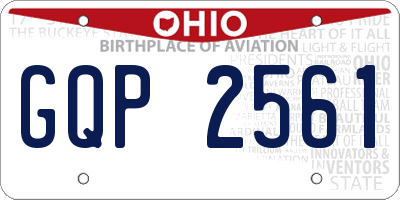 OH license plate GQP2561