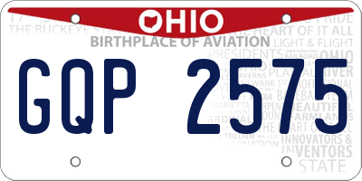 OH license plate GQP2575