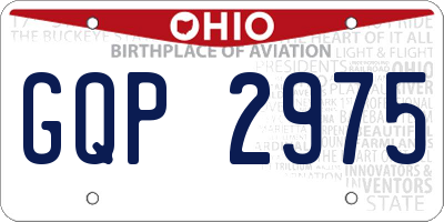 OH license plate GQP2975