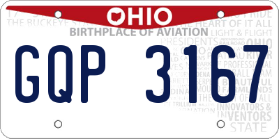 OH license plate GQP3167