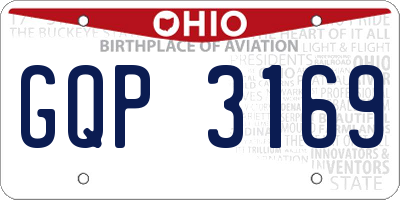 OH license plate GQP3169