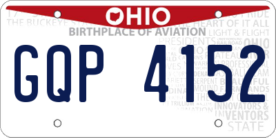 OH license plate GQP4152