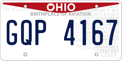 OH license plate GQP4167