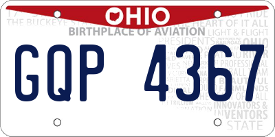 OH license plate GQP4367