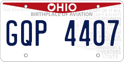 OH license plate GQP4407