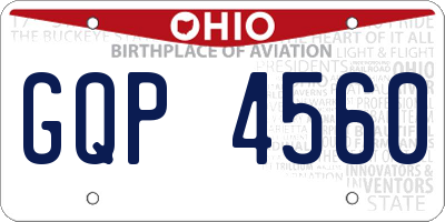 OH license plate GQP4560