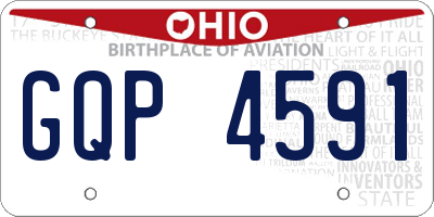 OH license plate GQP4591