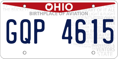 OH license plate GQP4615