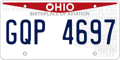 OH license plate GQP4697