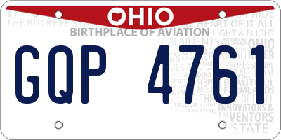 OH license plate GQP4761