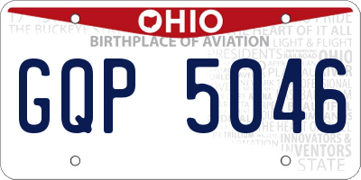 OH license plate GQP5046