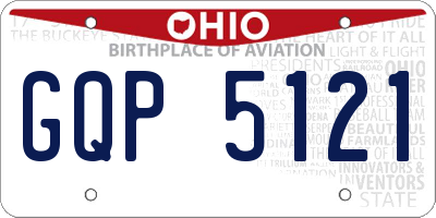 OH license plate GQP5121